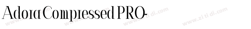 Adora Compressed PRO字体转换